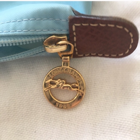 🐎 LONGCHAMP SMALL BLUE “LePliage” TOTE BAG: GUC - Picture 3 of 8